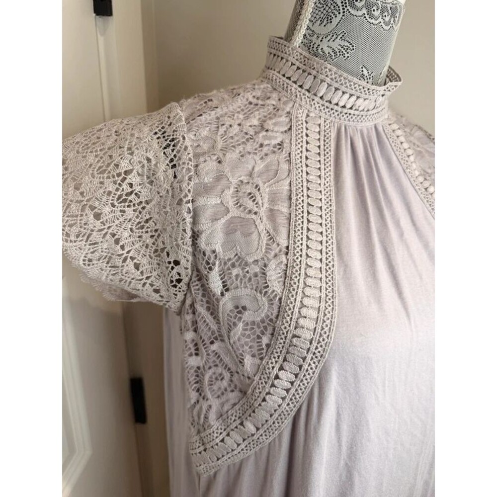 Cable & Gauge Knit High Neck Blouse Women's Medium
